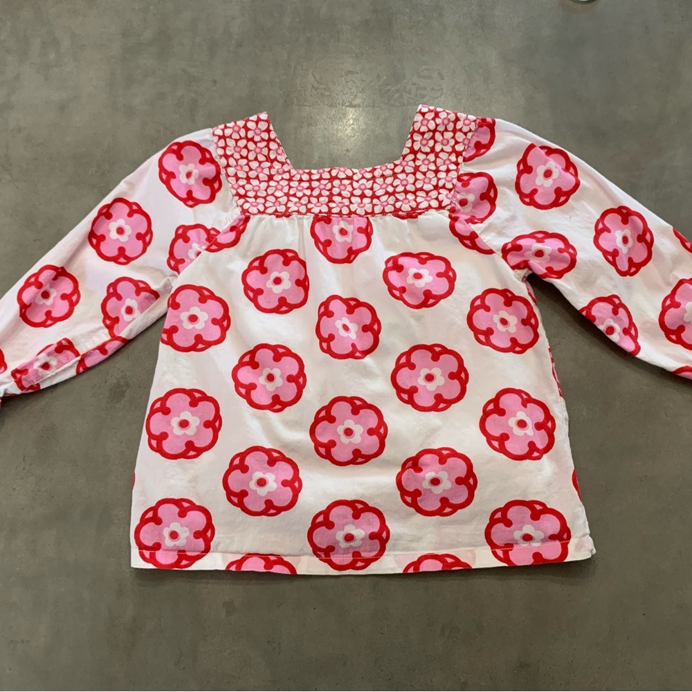 Old Navy Darling Pink + Red Floral Tunic